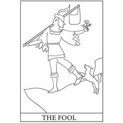 Dibujo para colorear: Carta de Tarot (Juguetes y Juegos) #219866 - Dibujos para Colorear e Imprimir Gratis