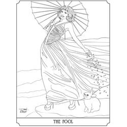 Dibujo para colorear: Carta de Tarot (Juguetes y Juegos) #219868 - Dibujos para Colorear e Imprimir Gratis
