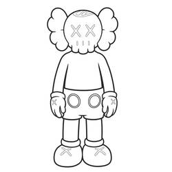 Dibujo para colorear: KAWS (Juguetes y Juegos) #219608 - Dibujos para Colorear e Imprimir Gratis