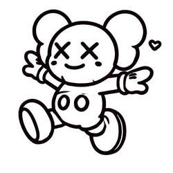 Dibujo para colorear: KAWS (Juguetes y Juegos) #219616 - Dibujos para Colorear e Imprimir Gratis