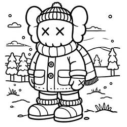 Dibujo para colorear: KAWS (Juguetes y Juegos) #219621 - Dibujos para Colorear e Imprimir Gratis