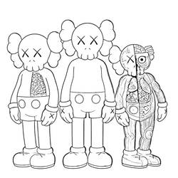 Dibujo para colorear: KAWS (Juguetes y Juegos) #219632 - Dibujos para Colorear e Imprimir Gratis