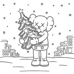 Dibujo para colorear: KAWS (Juguetes y Juegos) #219633 - Dibujos para Colorear e Imprimir Gratis