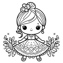 Dibujo para colorear: Muñeca (Juguetes y Juegos) #202179 - Dibujos para Colorear e Imprimir Gratis