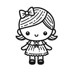 Dibujos para colorear: Muñeca - Dibujos para Colorear e Imprimir Gratis