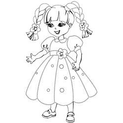 Dibujo para colorear: Muñeca (Juguetes y Juegos) #202210 - Dibujos para Colorear e Imprimir Gratis