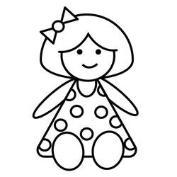 Dibujo para colorear: Muñeca (Juguetes y Juegos) #202214 - Dibujos para Colorear e Imprimir Gratis