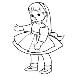 Dibujo para colorear: Muñeca (Juguetes y Juegos) #202217 - Dibujos para Colorear e Imprimir Gratis