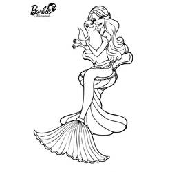 Dibujo para colorear: Muñeca Barbie Sirena (Juguetes y Juegos) #200669 - Dibujos para Colorear e Imprimir Gratis