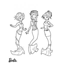 Dibujo para colorear: Muñeca Barbie Sirena (Juguetes y Juegos) #200680 - Dibujos para Colorear e Imprimir Gratis
