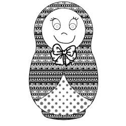 Dibujos para colorear: Muñeca Rusa - Dibujos para Colorear e Imprimir Gratis