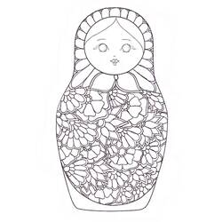 Dibujo para colorear: Muñeca Rusa (Juguetes y Juegos) #204251 - Dibujos para Colorear e Imprimir Gratis