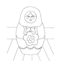 Dibujo para colorear: Muñeca Rusa (Juguetes y Juegos) #204254 - Dibujos para Colorear e Imprimir Gratis
