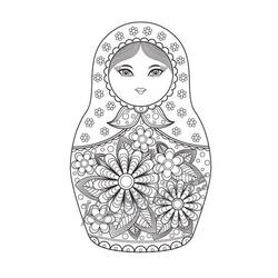 Dibujo para colorear: Muñeca Rusa (Juguetes y Juegos) #204255 - Dibujos para Colorear e Imprimir Gratis