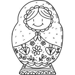 Dibujo para colorear: Muñeca Rusa (Juguetes y Juegos) #204262 - Dibujos para Colorear e Imprimir Gratis