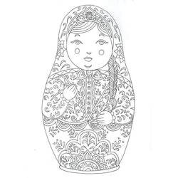 Dibujo para colorear: Muñeca Rusa (Juguetes y Juegos) #204264 - Dibujos para Colorear e Imprimir Gratis