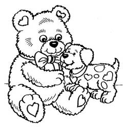 Dibujo para colorear: Osito de Peluche (Juguetes y Juegos) #180420 - Dibujos para Colorear e Imprimir Gratis