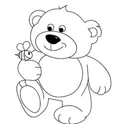 Dibujo para colorear: Osito de Peluche (Juguetes y Juegos) #180421 - Dibujos para Colorear e Imprimir Gratis