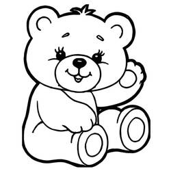 Dibujo para colorear: Osito de Peluche (Juguetes y Juegos) #180424 - Dibujos para Colorear e Imprimir Gratis