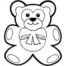Dibujo para colorear: Osito de Peluche (Juguetes y Juegos) #180425 - Dibujos para Colorear e Imprimir Gratis