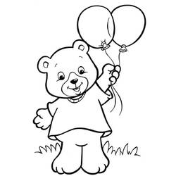 Dibujo para colorear: Osito de Peluche (Juguetes y Juegos) #180426 - Dibujos para Colorear e Imprimir Gratis
