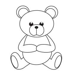 Dibujo para colorear: Osito de Peluche (Juguetes y Juegos) #180428 - Dibujos para Colorear e Imprimir Gratis