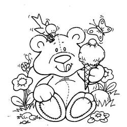 Dibujo para colorear: Osito de Peluche (Juguetes y Juegos) #180431 - Dibujos para Colorear e Imprimir Gratis