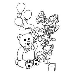 Dibujo para colorear: Osito de Peluche (Juguetes y Juegos) #180434 - Dibujos para Colorear e Imprimir Gratis