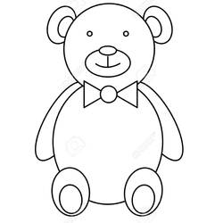 Dibujo para colorear: Osito de Peluche (Juguetes y Juegos) #180435 - Dibujos para Colorear e Imprimir Gratis