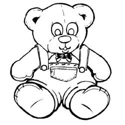 Dibujo para colorear: Osito de Peluche (Juguetes y Juegos) #180440 - Dibujos para Colorear e Imprimir Gratis