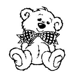 Dibujo para colorear: Osito de Peluche (Juguetes y Juegos) #180442 - Dibujos para Colorear e Imprimir Gratis