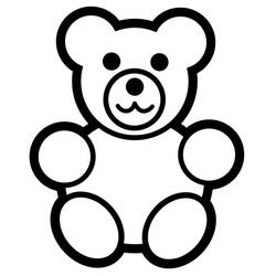 Dibujo para colorear: Osito de Peluche (Juguetes y Juegos) #180444 - Dibujos para Colorear e Imprimir Gratis