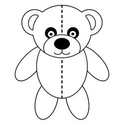Dibujo para colorear: Osito de Peluche (Juguetes y Juegos) #180445 - Dibujos para Colorear e Imprimir Gratis