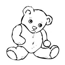 Dibujo para colorear: Osito de Peluche (Juguetes y Juegos) #180446 - Dibujos para Colorear e Imprimir Gratis