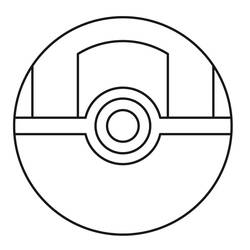 Dibujo para colorear: Pokeball (Juguetes y Juegos) #216474 - Dibujos para Colorear e Imprimir Gratis