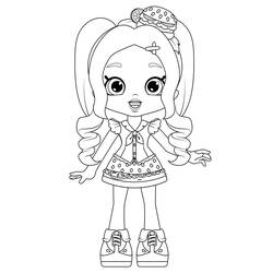 Dibujo para colorear: Shoppies Dolls (Juguetes y Juegos) #199267 - Dibujos para Colorear e Imprimir Gratis