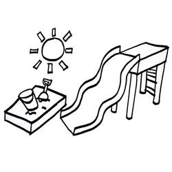 Dibujo para colorear: Tobogán (Juguetes y Juegos) #218622 - Dibujos para Colorear e Imprimir Gratis