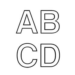 Dibujo para colorear: Alfabeto (Letras y Alfabeto) #124623 - Dibujos para Colorear e Imprimir Gratis