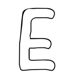 Dibujos para colorear: Letra E - Dibujos para Colorear e Imprimir Gratis