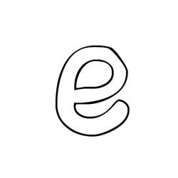 Dibujo para colorear: Letra E (Letras y Alfabeto) #194601 - Dibujos para Colorear e Imprimir Gratis