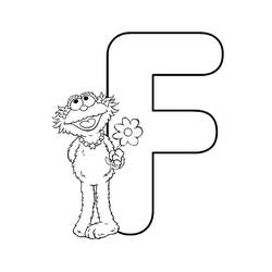 Dibujos para colorear: Letra F - Dibujos para Colorear e Imprimir Gratis
