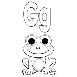 Dibujos para colorear: Letra G - Dibujos para Colorear e Imprimir Gratis