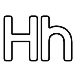 Dibujos para colorear: Letra H - Dibujos para Colorear e Imprimir Gratis