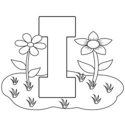 Dibujo para colorear: Letra I (Letras y Alfabeto) #194645 - Dibujos para Colorear e Imprimir Gratis