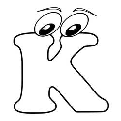 Dibujo para colorear: Letra K (Letras y Alfabeto) #194672 - Dibujos para Colorear e Imprimir Gratis