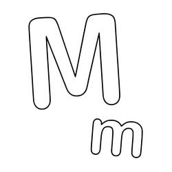 Dibujos para colorear: Letra M - Dibujos para Colorear e Imprimir Gratis