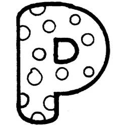 Dibujos para colorear: Letra P - Dibujos para Colorear e Imprimir Gratis