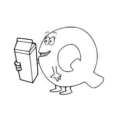 Dibujos para colorear: Letra Q - Dibujos para Colorear e Imprimir Gratis