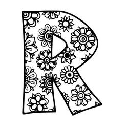Dibujos para colorear: Letra R - Dibujos para Colorear e Imprimir Gratis