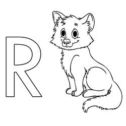 Dibujo para colorear: Letra R (Letras y Alfabeto) #194764 - Dibujos para Colorear e Imprimir Gratis